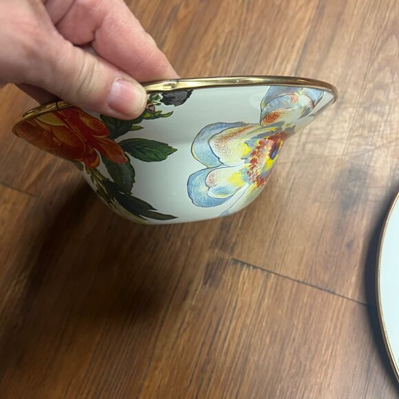 Mackenzie Childs enamel bowl and plate - Picture 7 of 8